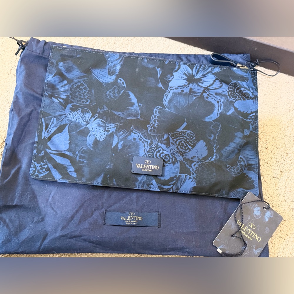 Valentino Garavani Blue Patterned Pouch